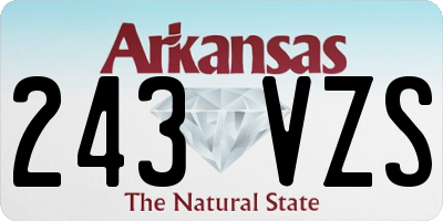 AR license plate 243VZS