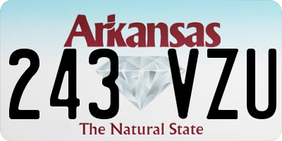 AR license plate 243VZU