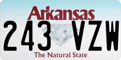 AR license plate 243VZW