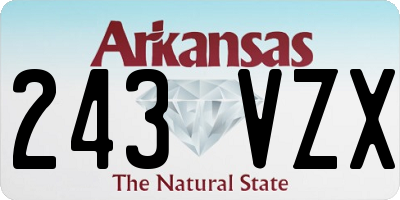 AR license plate 243VZX