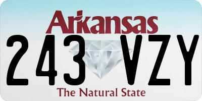 AR license plate 243VZY