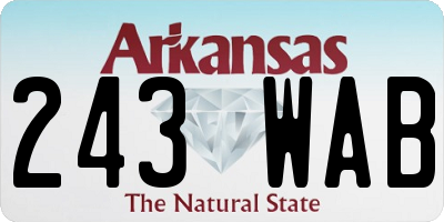 AR license plate 243WAB