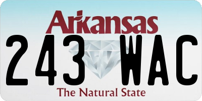AR license plate 243WAC