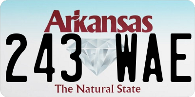 AR license plate 243WAE