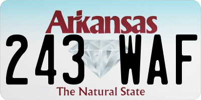 AR license plate 243WAF