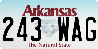AR license plate 243WAG