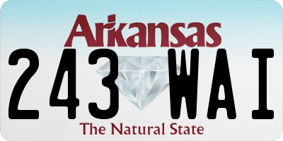 AR license plate 243WAI