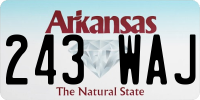 AR license plate 243WAJ