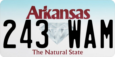 AR license plate 243WAM