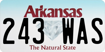 AR license plate 243WAS