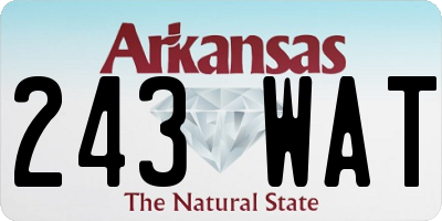 AR license plate 243WAT