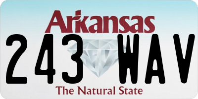 AR license plate 243WAV