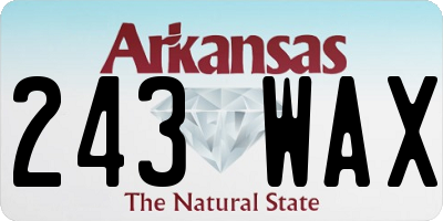 AR license plate 243WAX