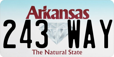 AR license plate 243WAY