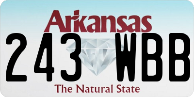AR license plate 243WBB