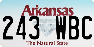 AR license plate 243WBC
