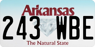 AR license plate 243WBE