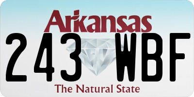 AR license plate 243WBF