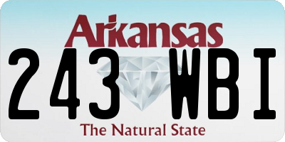 AR license plate 243WBI