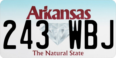 AR license plate 243WBJ