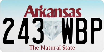 AR license plate 243WBP