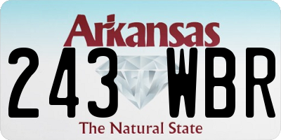 AR license plate 243WBR