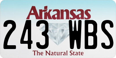 AR license plate 243WBS