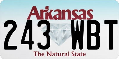 AR license plate 243WBT