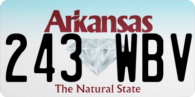 AR license plate 243WBV