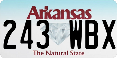 AR license plate 243WBX