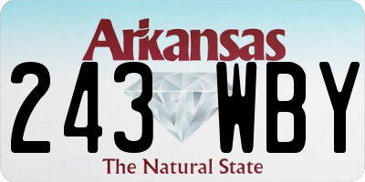 AR license plate 243WBY