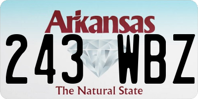 AR license plate 243WBZ