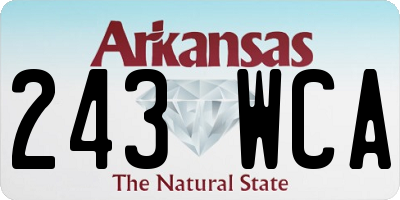 AR license plate 243WCA