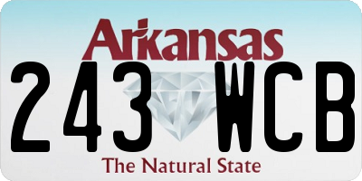AR license plate 243WCB