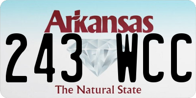 AR license plate 243WCC