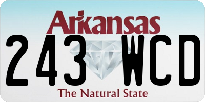 AR license plate 243WCD