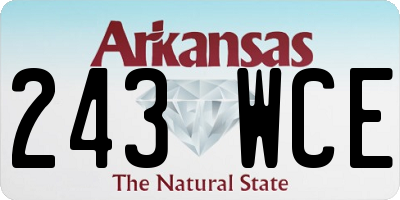 AR license plate 243WCE