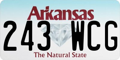 AR license plate 243WCG