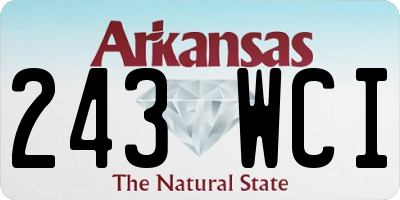 AR license plate 243WCI