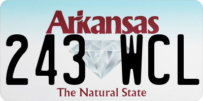 AR license plate 243WCL