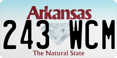AR license plate 243WCM