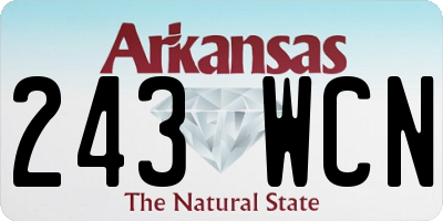 AR license plate 243WCN