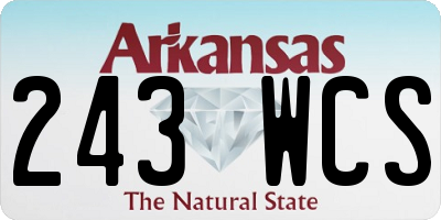 AR license plate 243WCS