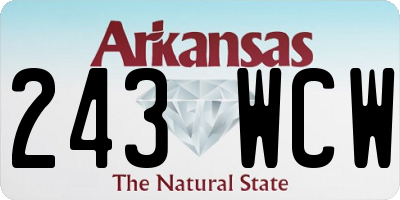 AR license plate 243WCW