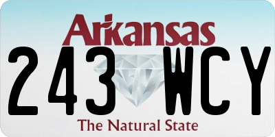 AR license plate 243WCY