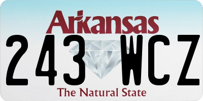 AR license plate 243WCZ