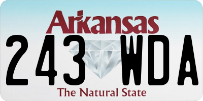 AR license plate 243WDA