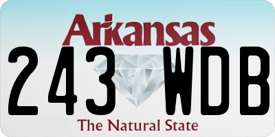 AR license plate 243WDB