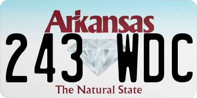 AR license plate 243WDC