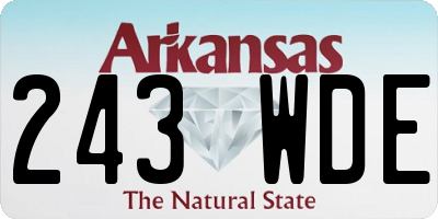 AR license plate 243WDE
